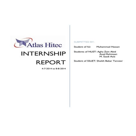 Internship Report honda