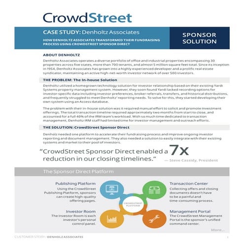 Crowdstreet Case Study - Denholtz