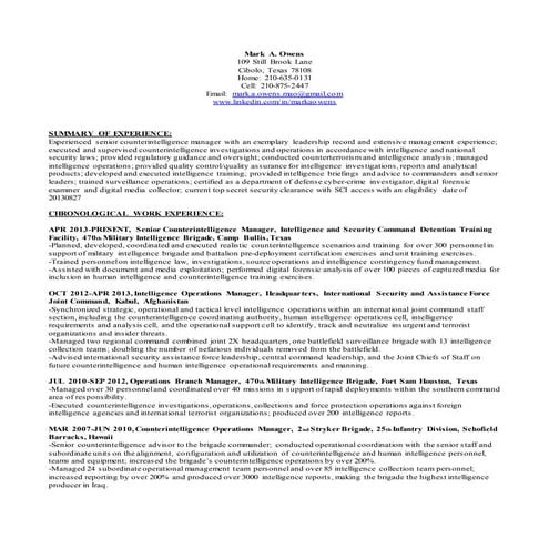 Mark Owens JPMorgan Chase Resume