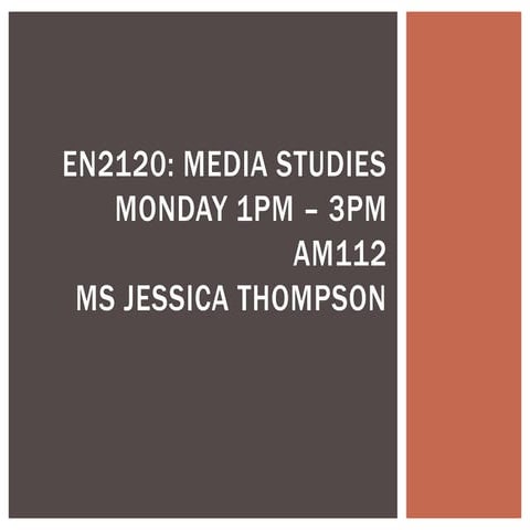 EN2120 News Writing and Reporting