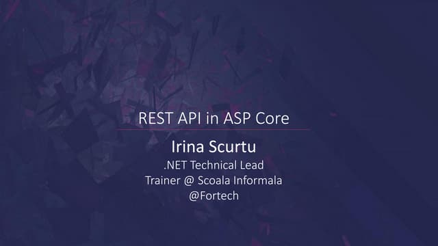 REST Api with Asp Core