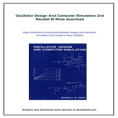 Oscillator Design And Computer Simulation 2nd Randall W Rhea