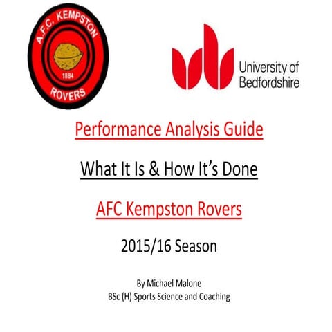 Performance Analysis Guide - AFC Kempston