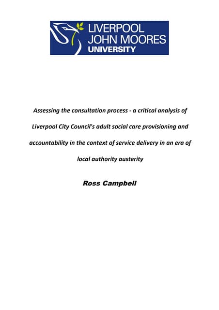 Assessing the consultation process