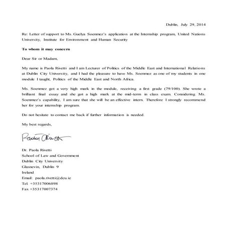 recomendation letter from UNHCR | PDF