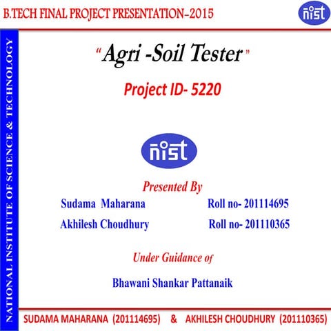AGRI SOIL TESTER USING ARDUINO MICROCONTROLLER
