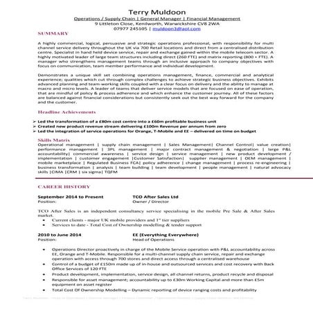 Terry Muldoon CVTMMM