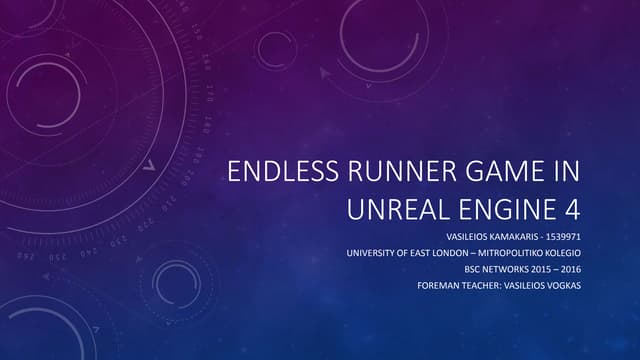 Endless runner game in unreal engine 4