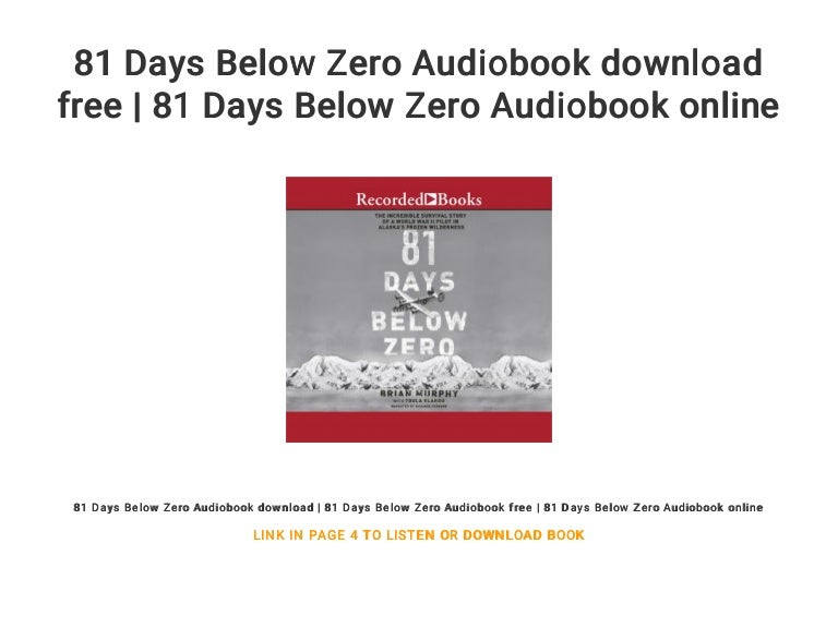 81 Days Below Zero Audiobook download free | 81 Days Below ...