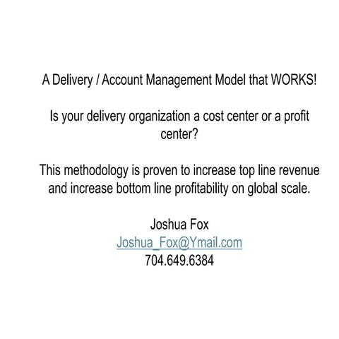 Account Management Methodology