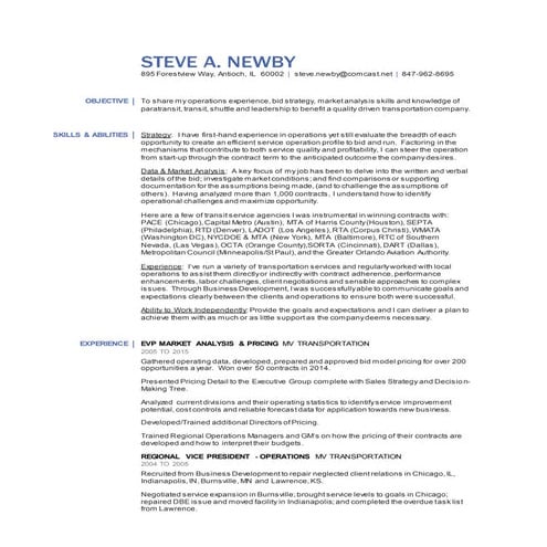 Steve Newby Resume 11-06-15