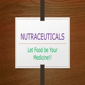 NUTRACEUTICALS