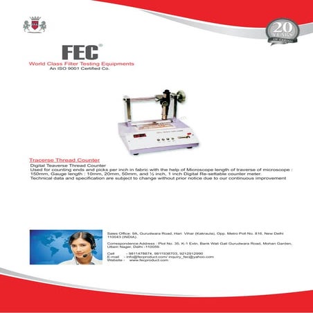 Testing/Manufacture/treverse thread counter | PDF