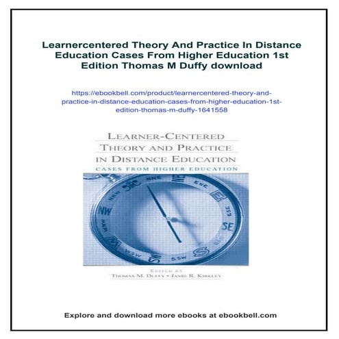 Learnercentered Theory And Practice In Distance Education Cases From Higher E...