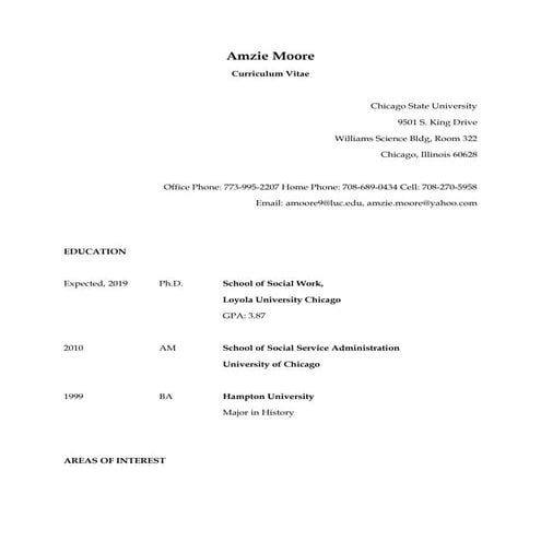 Curriculum VitaeMoore-11-15-16