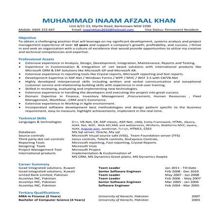 CV_InaamKhan_Development