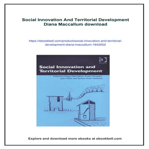 Social Innovation And Territorial Development Diana Maccallum