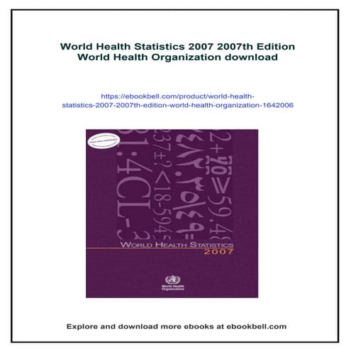 Monitoring Health for the SDGs - Global Health Statistics 2024 - WHO | PDF