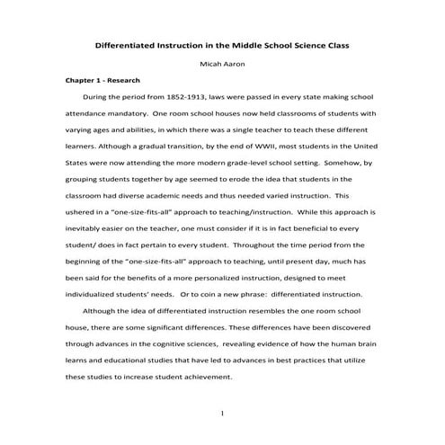 Micah Aaron - Specialized Action Research