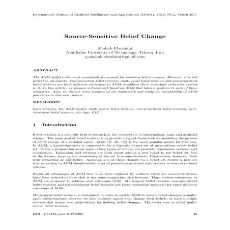 Source Sensitive Belief Change Full Text 