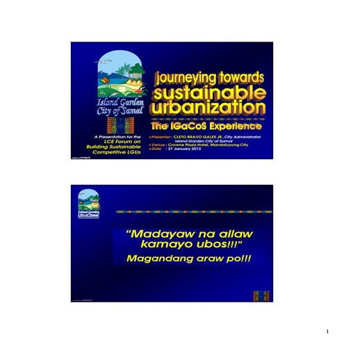 2012-01-27--IGaCoS and Challenges to Sustainable Urbanization-AAA