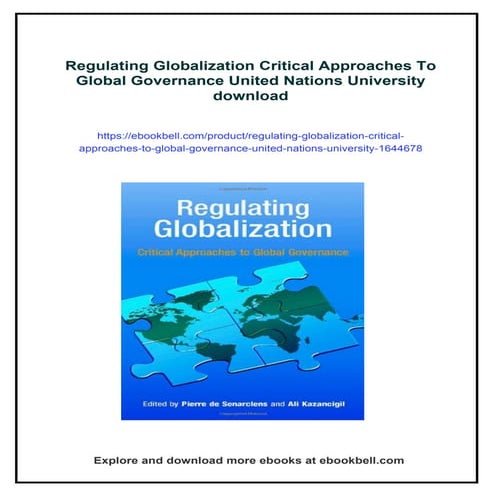 Regulating Globalization Critical Approaches To Global Governance ...