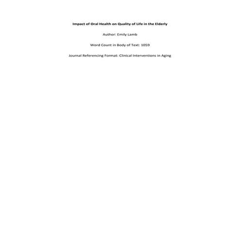 2.oral health and the quality of life i | PDF