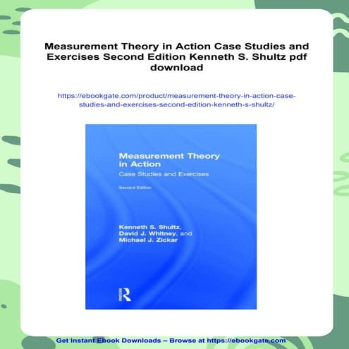 Measurement Theory in Action Case Studies and Exercises Second Edition ...