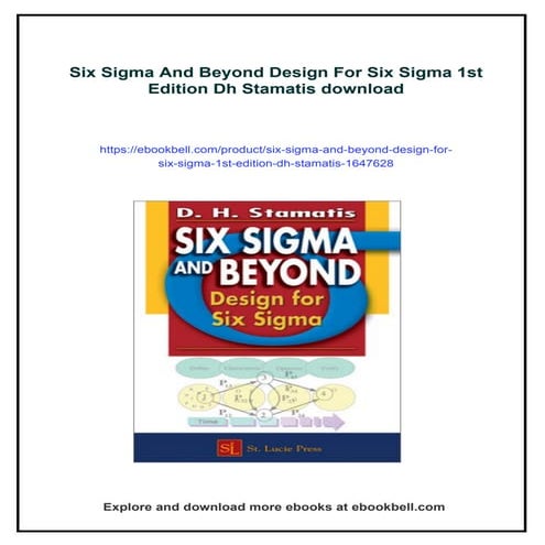 Six Sigma And Beyond Design For Six Sigma 1st Edition Dh Stamatis | PDF