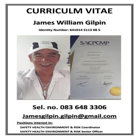 CURRICULM VITAE J.W.Gilpin 2016