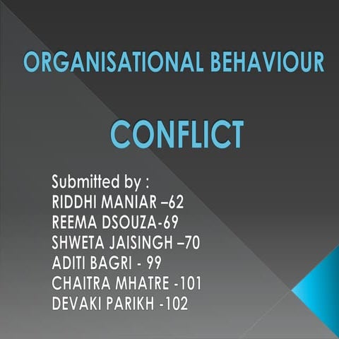 ORGANISATIONAL BEHAVIOUR -pgdm B