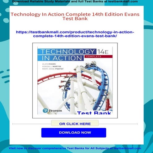Technology In Action Complete 14th Edition Evans Test Bank | PDF