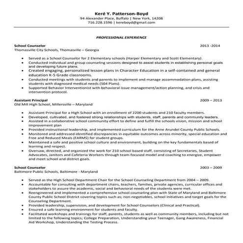 Keré Patterson-Boyd.RESUME 2016