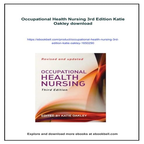 Occupational Health Nursing 3rd Edition Katie Oakley | PDF
