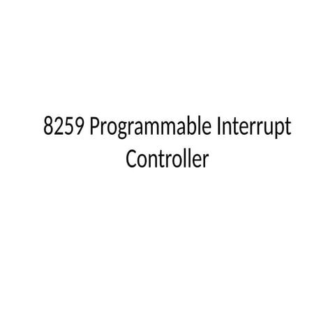 8259 Programmable Interrupt Controller | PDF