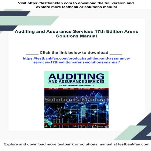 Auditing and Assurance Services 17th Edition Arens Solutions Manual