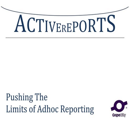 White Paper on Subreports ActiveReports