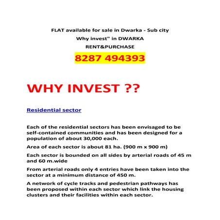 8287494393@ flat sale in dwarka sector 2