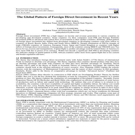 Foreign Direct Investment | PDF