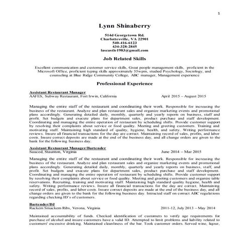 Michelle M resume | DOCX