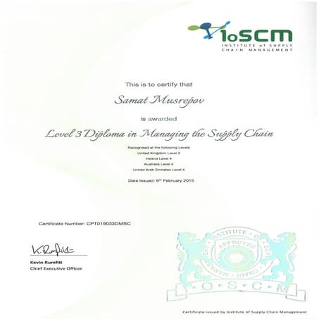 IoSCM Diploma | PDF