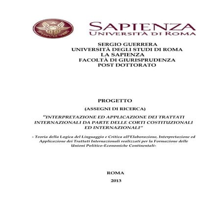 PROGETTO DI RICERCA | PDF