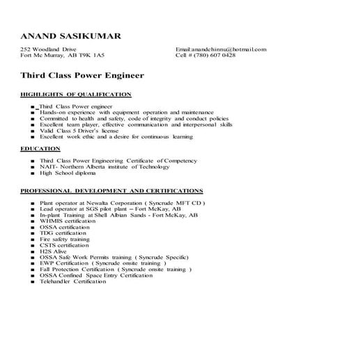 Anand resume