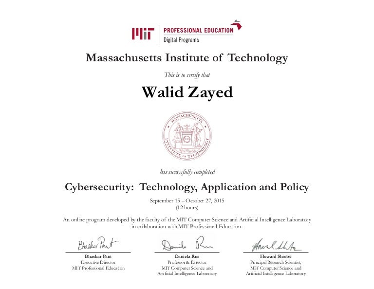Certificate-Cybersecurity