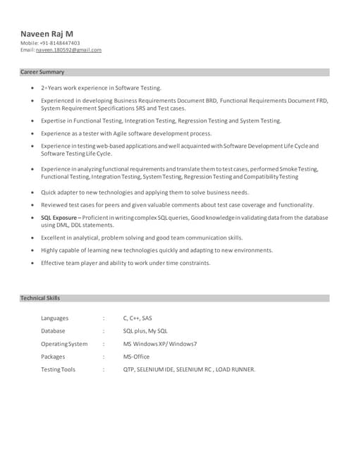 software tester manual(2yrs)