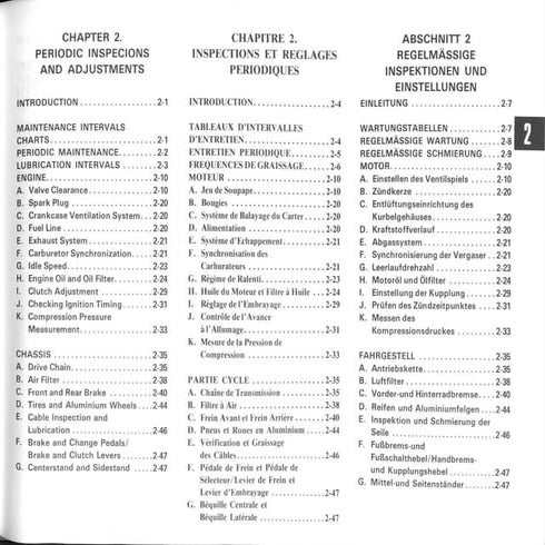 YAMAHA XS 400 1982 - service manual_chapter2_periodic_inspections_adjustments