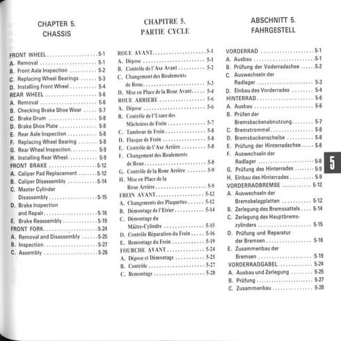 YAMAHA XS 400 1982 - service manual-chapter5-chassis