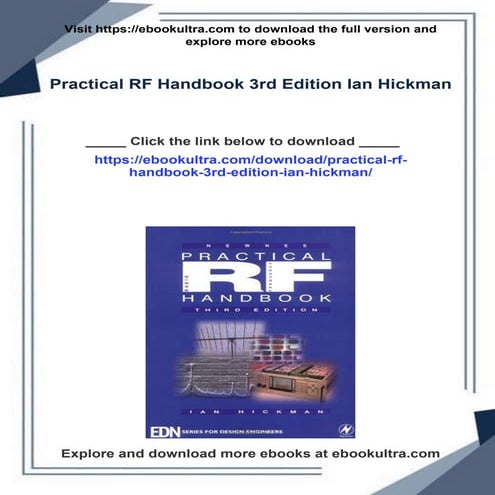 Practical RF Handbook 3rd Edition Ian Hickman