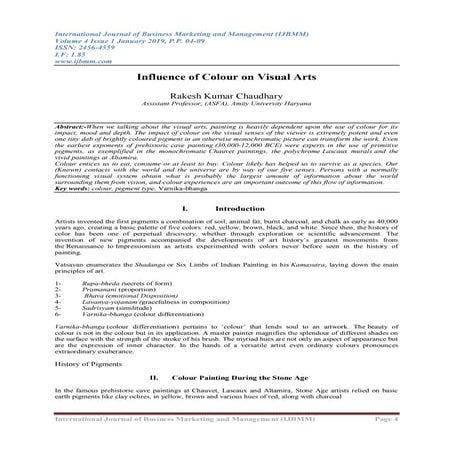 Influence of Colour on Visual Arts | PDF
