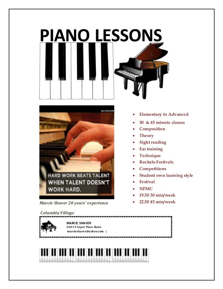 Piano Lessons